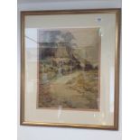 Early 20th century school, cottage watercolour, signed 'Edgar Rig', 44cm x 34cm, glazed and