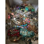 Box of costume jewellery Catalogue only, live bidding available via our website. Please note we