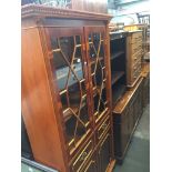 Repro yewwood display cabinet Catalogue only, live bidding available via our website. Please note we