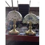 Two table lamps Catalogue only, live bidding available via our website. Please note we can only