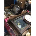 Two boxes of clocks Catalogue only, live bidding available via our website. Please note we can
