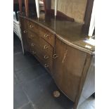 Walnut sideboard Catalogue only, live bidding available via our website. Please note we can only