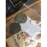 Two Constantinopolis coins AD307-339 Catalogue only, live bidding available via our website.