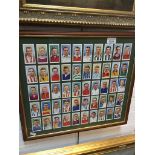 A framed 1930s Will's cigarette card footballers card collection Catalogue only, live bidding