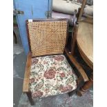 Cane back armchair Catalogue only, live bidding available via our website. Please note we can only