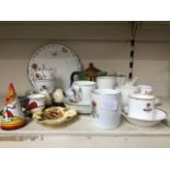 Mintons plate and cups and saucers, Royal albert Masquerade teaset, commemorative china Catalogue