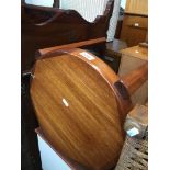 Small round teak table and a wooden stool Catalogue only, live bidding available via our website.