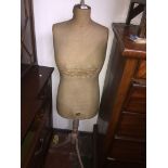 An old dress makers dummy on stand Catalogue only, live bidding available via our website. Please