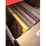 A box of misc LPs to include classicals, rock and pop, Elvis, Mozart, etc. Catalogue only, live