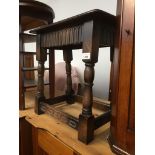 Oak stool Catalogue only, live bidding available via our website. Please note we can only provide in
