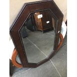 Oak framed mirror Catalogue only, live bidding available via our website. Please note we can only