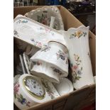 A box of Aynsley china Catalogue only, live bidding available via our website. Please note we can