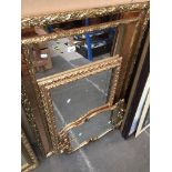 3 gilt framed mirrors to include a large one. Catalogue only, live bidding available via our