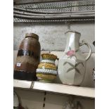Two West German pottery vases and another Catalogue only, live bidding available via our website.