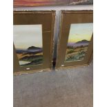 John Sumpter, a pair of landscape watercolours and gouache, signed lower right, 39cm x 21cm each,
