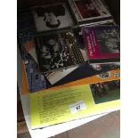 A box of LP records, CD's, photographs and concert programmes Catalogue only, live bidding available
