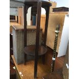 Two tier oak plant stand Catalogue only, live bidding available via our website. Please note we