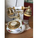 A Royal Albert "Old Country Roses" telephone. Catalogue only, live bidding available via our