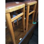 Pair of stools Catalogue only, live bidding available via our website. Please note we can only