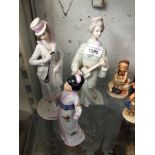 Three porcelain figurines Catalogue only, live bidding available via our website. Please note we can