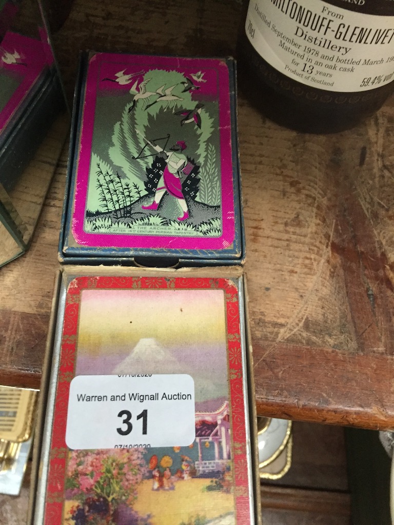 Two packs of vintage playing cards Catalogue only, live bidding available via our website. Please