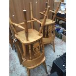Set of four beech chairs Catalogue only, live bidding available via our website. Please note we