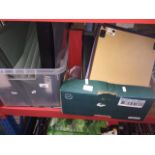 Various stationary equipment mainly files, binders, dividers, etc - 2 boxes. Catalogue only, live