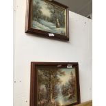 A pair of oil on canvas, by Irene Cafieri, framed and signed lower right. Catalogue only, live