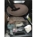 A caravan satellite receiver & dish, type S1003/12 in case. Catalogue only, live bidding available