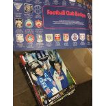 An Esso collectors set of Football Club badges, various football programmes, and a vintage bible