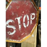 An illuminated stop sign Catalogue only, live bidding available via our website. Please note we