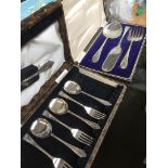 Two boxed EPNS cutlery Catalogue only, live bidding available via our website. Please note we can