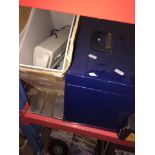 Paper shredder and storage tin Catalogue only, live bidding available via our website. Please note