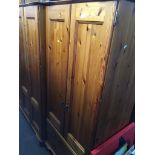 Modern pine two door wardrobe Catalogue only, live bidding available via our website. Please note we