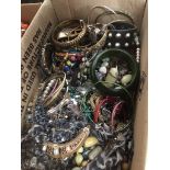 Box of costume jewellery Catalogue only, live bidding available via our website. Please note we