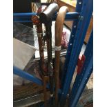 3 walking sticks. Catalogue only, live bidding available via our website. Please note we can only