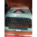A cased Erika typewriter. Catalogue only, live bidding available via our website. Please note we can