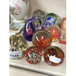 12 glass paperweights Catalogue only, live bidding available via our website. Please note we can