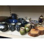 Coloured pottery etc. Catalogue only, live bidding available via our website. Please note we can