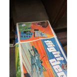 A vintage Airfix model "Flight Deck" game in original box and a child's vintage build a vehicle