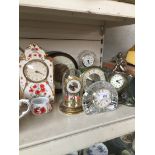 Seven various clocks Catalogue only, live bidding available via our website. Please note we can only