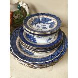Various Booths Real Old Willow plates and dishes Catalogue only, live bidding available via our