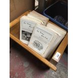 A wooden planter containing quantity of "The Vintage Motor Cycle" magazines. Catalogue only, live