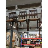 Three oak dining chairs Catalogue only, live bidding available via our website. Please note we can