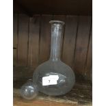 An etched glass decanter Catalogue only, live bidding available via our website. Please note we