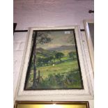 Rob Fowler, landscape oil on canvas, signed lower right, inscribed to rear of frame indistinctly and