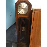 1930s oak westminstyer chime longcase clock Catalogue only, live bidding available via our