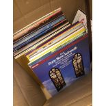 A box of LP records. Catalogue only, live bidding available via our website. Please note we can only