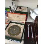 Wine interest items including vintage wine calendar, tasting set, thermometers etc Catalogue only,