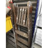 Wooden stepladder Catalogue only, live bidding available via our website. Please note we can only